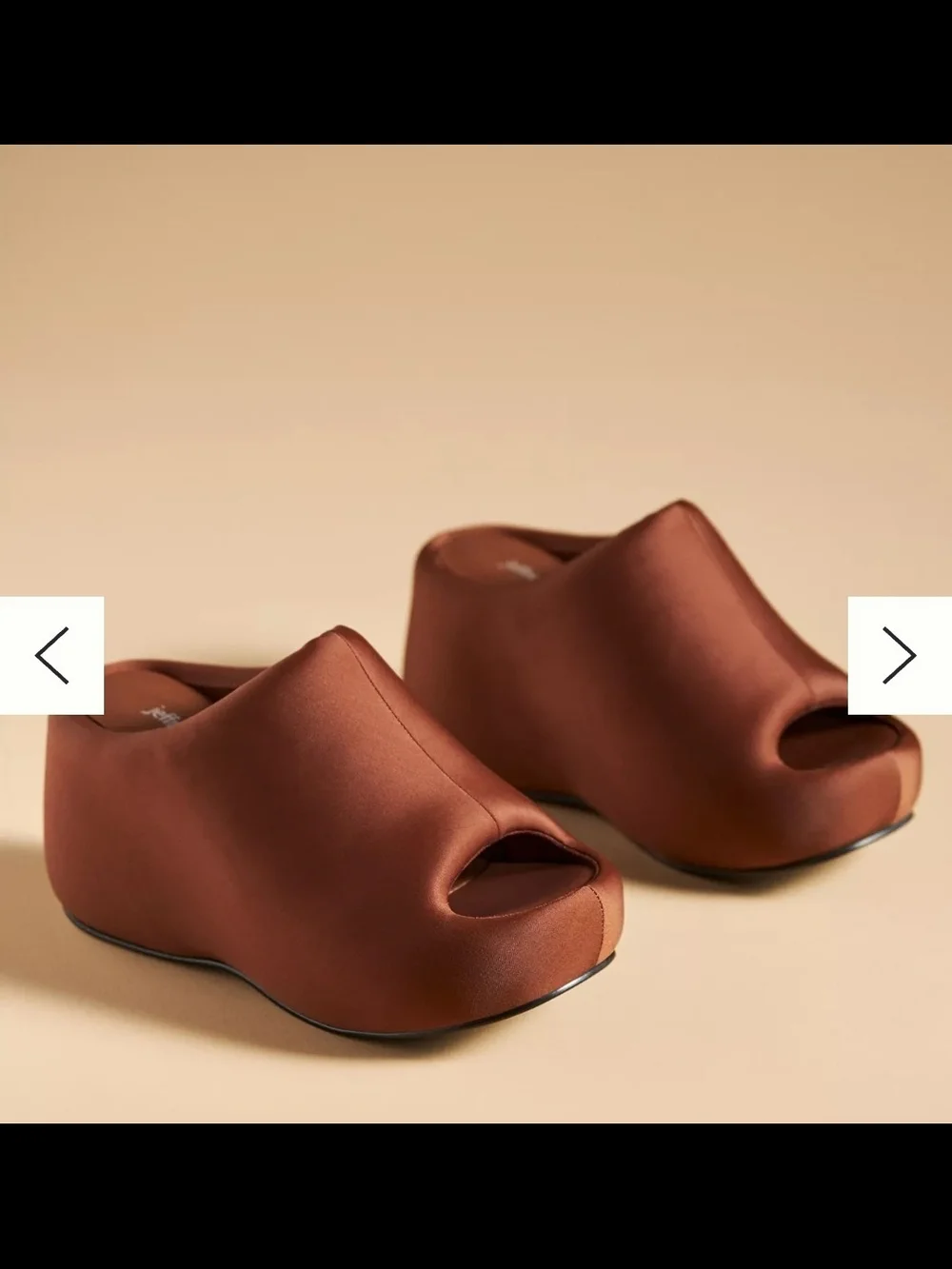 Jeffrey Campbell Brown Platform Peep-Toe Mule